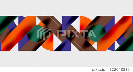 Vibrant abstract background circles with smooth gradients, creating a dynamic and modern design. Ideal for creative, tech, or contemporary-themed projects 122048819