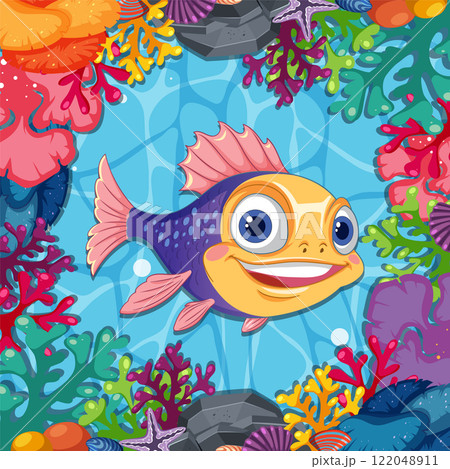 Colorful Sea Creature in Coral Reef 122048911