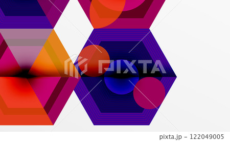 Hexagons, diamonds pattern. Geometric repeating hexagon background Hexagons, diamonds pattern. Geometric repeating hexagon background 122049005