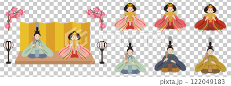 Hina dolls vector illustration set 122049183