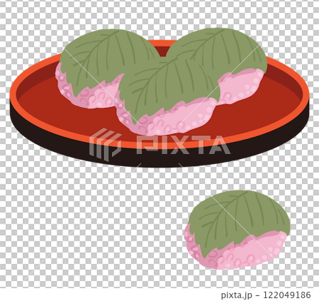 桜餅のベクターイラスト 122049186