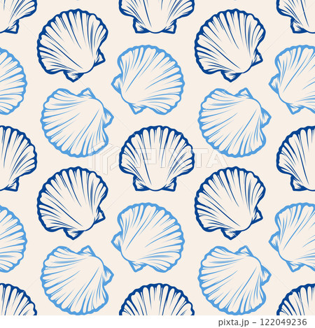 Hand drawn sea shells. Beautiful marine design elements, perfect for prints and patterns.Vector seamless pattern ,Design for fashion , fabric, textile, wallpaper , wrapping and all prints Hand drawn sea shells. Beautiful marine design elements, perfect for prints and patterns.Vector seamless pattern ,Design for fashion , fabric, textile, wallpaper , wrapping and all prints 122049236