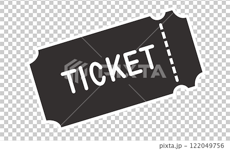 Simple ticket icon monochrome design 122049756