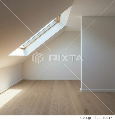 天窓がついているシンプルな屋根裏部屋 天窓がついているシンプルな屋根裏部屋 122050047