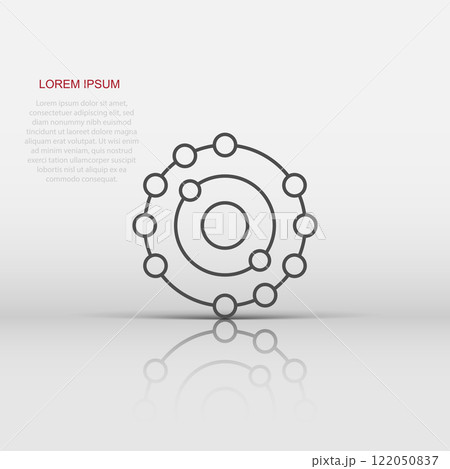 Antioxidant icon in flat style. Molecule vector illustration on white isolated background. Detox business concept. Antioxidant icon in flat style. Molecule vector illustration on white isolated background. Detox business concept. 122050837