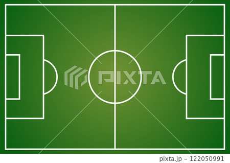 Soccer field in flat style. Football stadium vector illustration on isolated background. Sport plan sign business concept. Soccer field in flat style. Football stadium vector illustration on isolated background. Sport plan sign business concept. 122050991