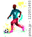 Football player with a ball 122051493