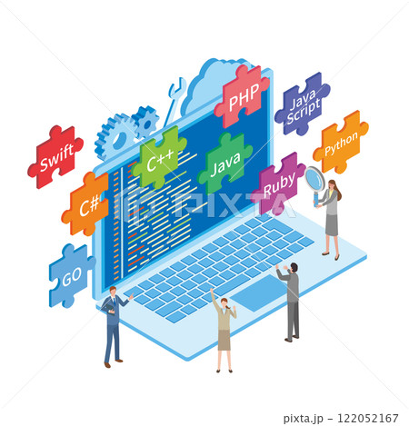 プログラミング言語のイメージイラスト 122052167