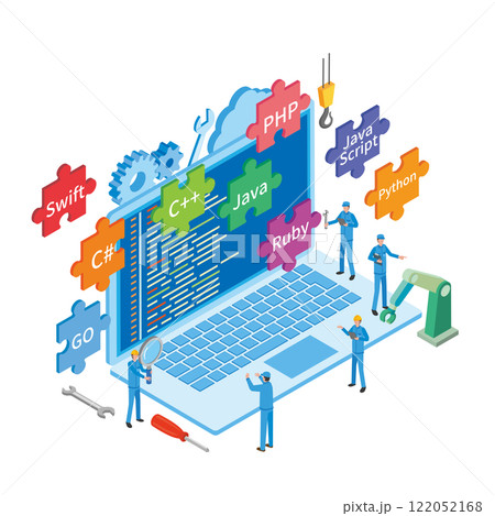 プログラミング言語のイメージイラスト 122052168