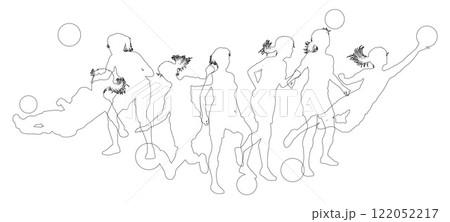 Soccer Football Players Silhouettes 122052217