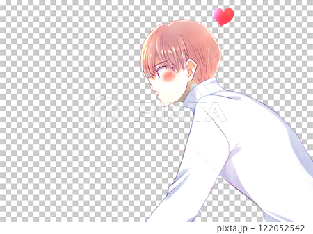 A man in love with a serious expression, winter A man in love with a serious expression, winter 122052542