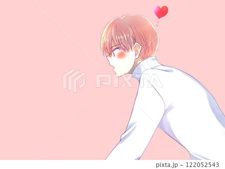 真剣な表情の恋する男性　冬 122052543
