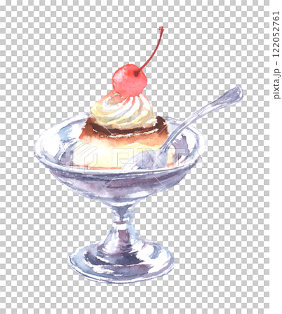 プリンのデザート – 懐かしのスイーツ 122052761