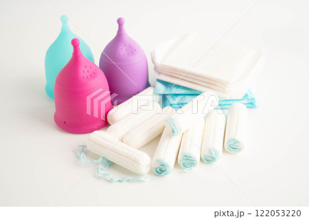 Sanitary hygiene set for women menstrual period cycle protection. Sanitary hygiene set for women menstrual period cycle protection. 122053220