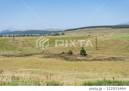 Rural landscape with canyon and river 122053464