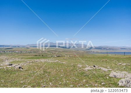Rural landscape with canyon and river Rural landscape with canyon and river 122053473