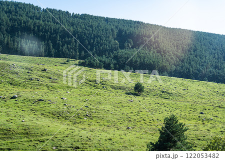 Rural landscape with canyon and river 122053482