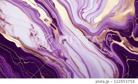 高級感のある水彩風背景イラスト アルコールインクアート チラシ・Web・動画背景素材16:9サイズ  122053758