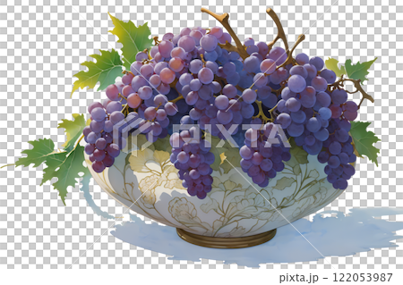 水彩画・野菜果物-ぶどう_06 122053987