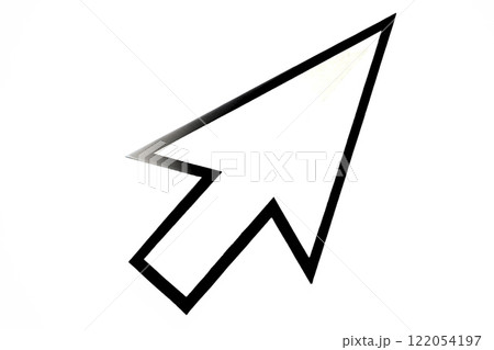 Arrow, pointer pointing upward diagonally 122054197