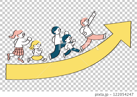 人のスキルアップや成長を表したイラスト 122054247