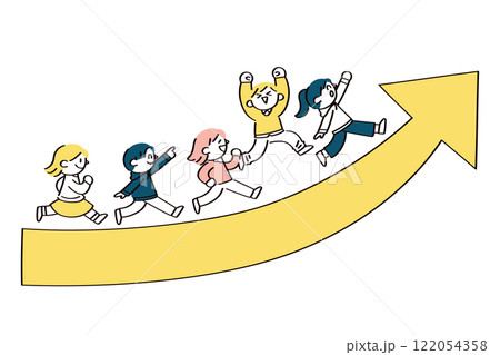 子供のスキルアップや成長を表したイラスト 子供のスキルアップや成長を表したイラスト 122054358