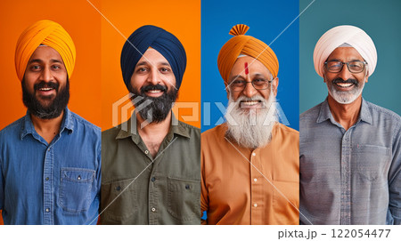 Iindian sikhs people portrait 122054477