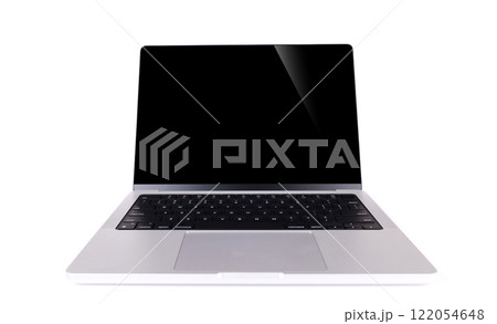 Laptop with a blank screen isolated on a white background Laptop with a blank screen isolated on a white background 122054648