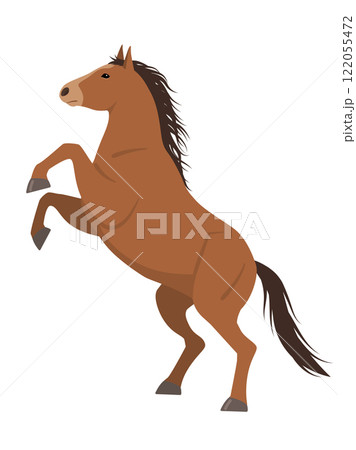 跳ね馬のベクターイラスト 跳ね馬のベクターイラスト 122055472