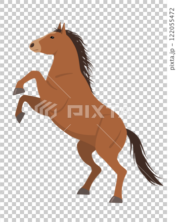 跳ね馬のベクターイラスト 跳ね馬のベクターイラスト 122055472