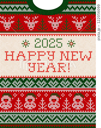 2025 Knitted Happy New Year Design Festive Holiday Ugly Sweater Pattern . Invitation Knitted Holiday Design 2025 Knitted Happy New Year Design Festive Holiday Ugly Sweater Pattern . Invitation Knitted Holiday Design 122056099