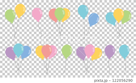 Balloons colorful pastel set 122056290
