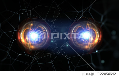 Particles, quantum entanglement (quantum correlation), quantum mechanics 122056342