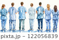 Doctors NHS strike watercolor style. High quality illustration 122056839