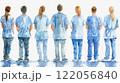 Doctors NHS strike watercolor style. High quality illustration 122056840