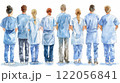 Doctors NHS strike watercolor style. High quality illustration 122056841