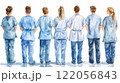Doctors NHS strike watercolor style. High quality illustration 122056843
