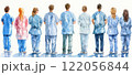 Doctors NHS strike watercolor style. High quality illustration 122056844