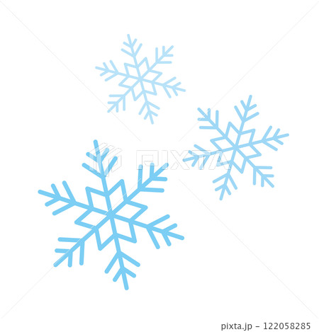 雪 3つ アイコン シンプル 水色 ベクター 雪の結晶	 雪 3つ アイコン シンプル 水色 ベクター 雪の結晶	 122058285