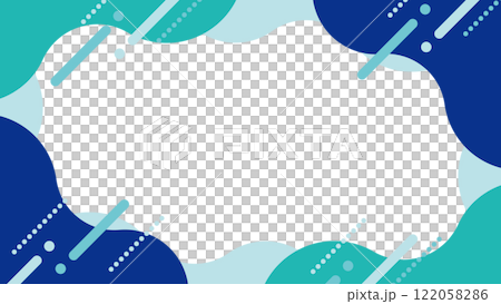 抽象的 フレーム 青 水色 ベクター シェイプ 抽象的 フレーム 青 水色 ベクター シェイプ 122058286