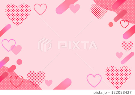 ポップなハートのフレームのイラスト素材 [122058427] - PIXTA