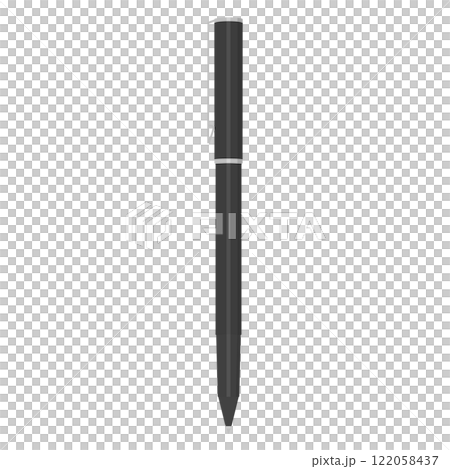 Illustration of a ballpoint pen, with the cap removed Illustration of a ballpoint pen, with the cap removed 122058437