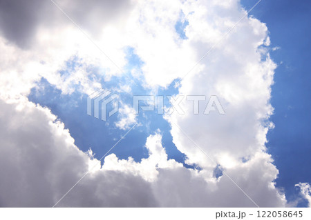 サンパウロの夏の入道雲と青空 ブラジル サンパウロの夏の入道雲と青空 ブラジル 122058645