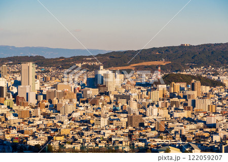 【静岡県】円山花木園から眺める静岡市の街並み 122059207
