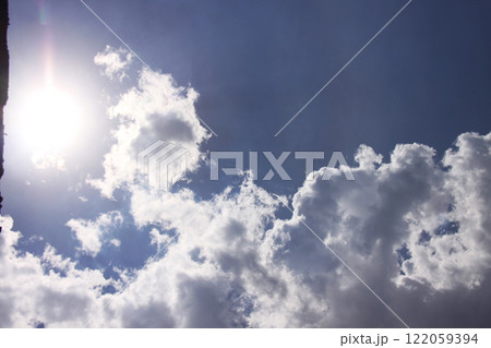 サンパウロの夏の入道雲と青空 ブラジル サンパウロの夏の入道雲と青空 ブラジル 122059394