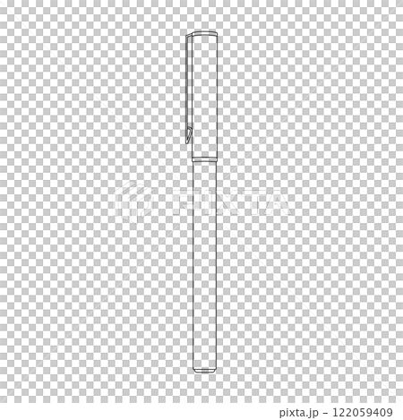 帽型原子筆的插圖和線圖 122059409