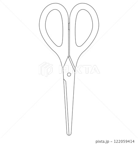 はさみのイラスト、線画 122059414