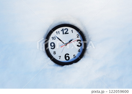Clock In Snow 122059600