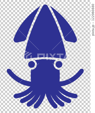 イカのアイコン 青 イカのアイコン 青 122060880