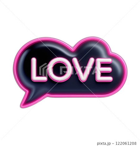 文字の入ったネオンカラーの吹き出し 文字の入ったネオンカラーの吹き出し 122061208